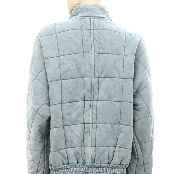 Free People Dolman Quilted Knit Jacket Top Oversized Zip-up Slouchy XS 276667 - Picture 7 of 8